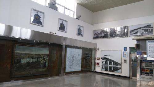 서울지하철 1호선 노량진역 맞이방에 구축된 철도박물관 전경