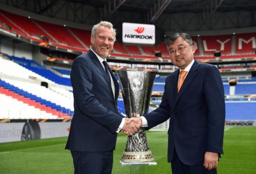 한국타이어가 유럽프로리그 상위팀 간 축구대회인 ‘UEFA 유로파리그’ 공식 후원 계약을 2020/21 시즌까지로 3년 연장하기로 했다. 사진=한국타이어 제공