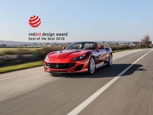페라리의 최신 8기통 컨버터블 GT 모델 ‘포르토피노’가 2018 레드닷 디자인 어워드에서 ‘베스트 오브 베스트’상을 수상했다. 사진=페라리 제공