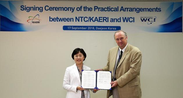한국원자력연구원(원장 하재주)은 17일 세계동위원소기구(WCI)와 협력협약을 체결했다.