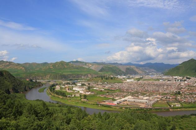 함경북도 무산군 두만강 전경