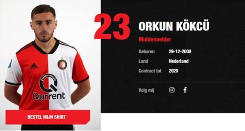 오르쿤 코쿠 (사진: 페예노르트 로테르담 공식 홈페이지)