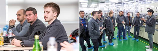 SK이노베이션이 헝가리 전기차 배터리 생산 공장에서 근무하게 될 엔지니어들에게 교육 연수를 진행하고 있다. 