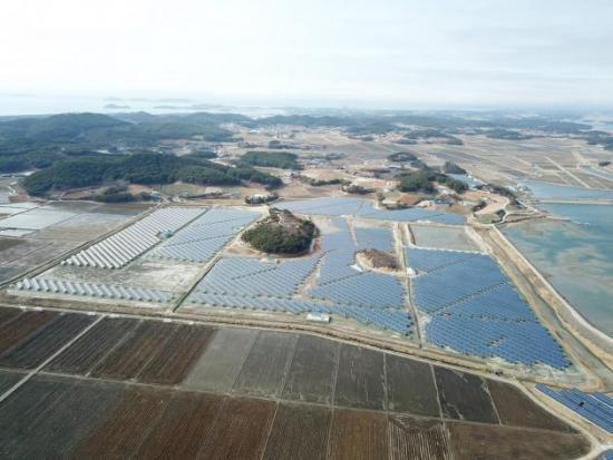 트리나솔라가 충남 태안군에 설치한 14.5MW 규모의 태양광 발전시설.