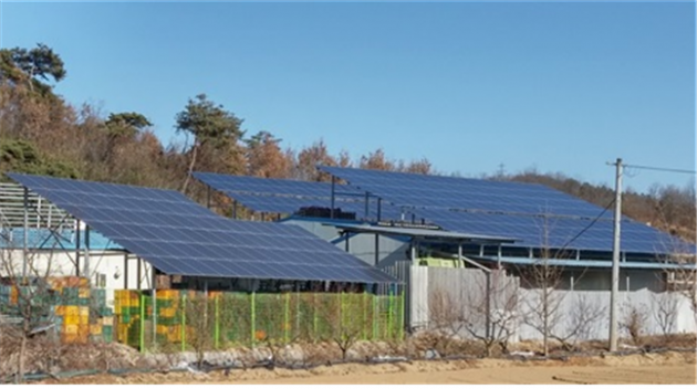 햇살에너지 태양광발전시설 -시설용량 100㎾ 설치 사례
