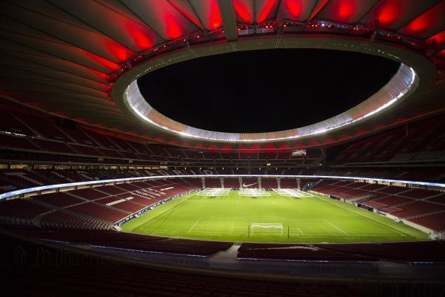 시그니파이 아레나 익스피리언스 조명시스템을 갖춘 스페인 아틀레티코 마드리드 경기장. 이곳에서는 한국시간으로 6월 2일 새벽 4시에 챔스 결승전이 펼쳐진다.  