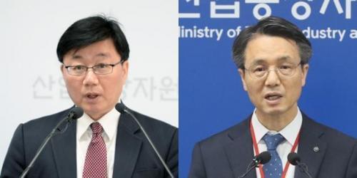 채희봉 전 대통령비서실 산업정책비서관(왼쪽)과 김영두 가스공사 사장 직무대리