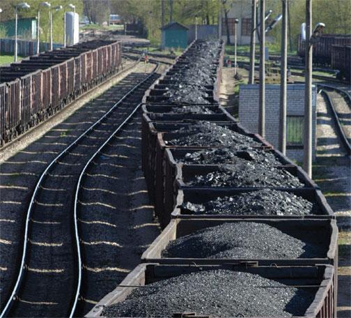 석탄을 수송하는 열차