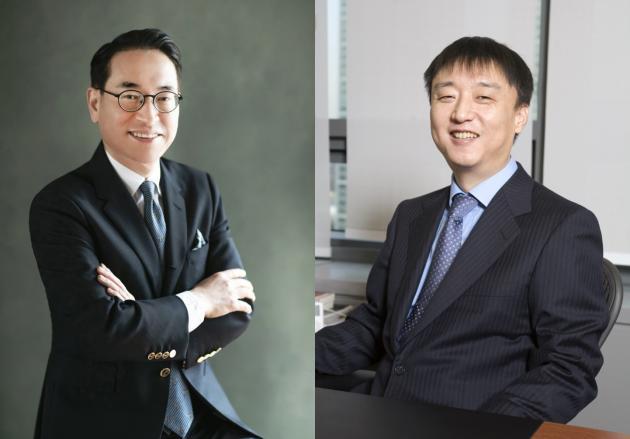 홍원표 삼성SDS 대표(왼쪽)와 이준호 NHN 회장.