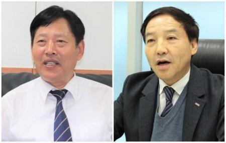 유병언 한국전력기기사업협동조합 이사장(왼쪽)과 유신하 한국중전기사업협동조합 이사장.
