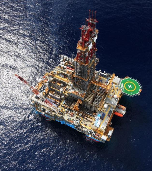 한국석유공사의 영국 자회사 다나사의 해상 석유개발 플랫폼.