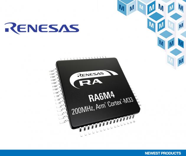 일렉트로닉스(Renesas Electronics)의 RA6M4 32비트 마이크로컨트롤러.