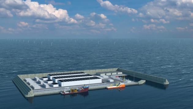 2033년 완공 예정인 덴마크 인공 에너지 섬 모형. 제공:덴마크 에너지부 홈페이지