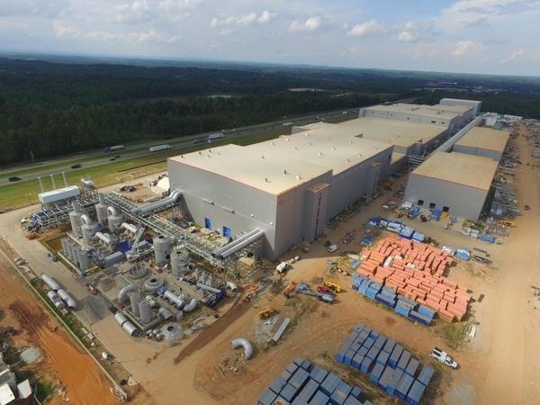 SK이노베이션이 건설 중인 미국 조지아주 배터리셀 생산공장 전경.