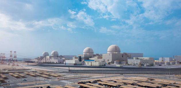 최근 1호기 상업운전에 성공한 UAE 원전 전경.