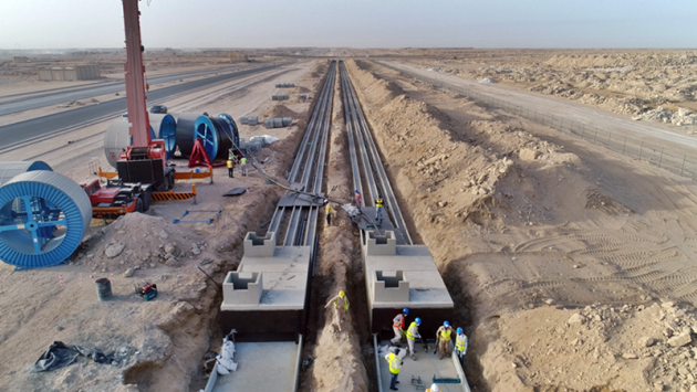 대한전선이 카타르에서 대규모 수주에 성공했다. 사진은 쿠웨이트 전력망 구축 현장. 
