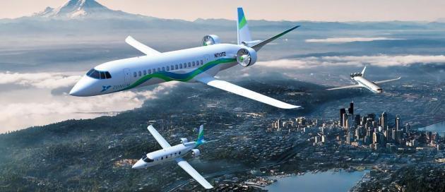 보잉과 항공 스타트업 ‘주넘 에어로’가 함께 개발 중인 전기비행기의 가상 이미지.