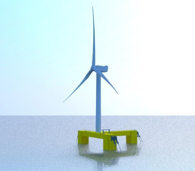 삼성중공업이 9.5MW급 대형 해상 풍력 부유체 독자모델 개발에 성공했다. 제공:삼성중공업