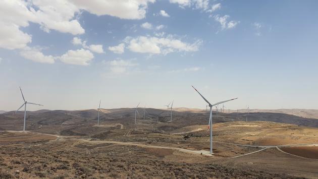DL에너지가 만든 요르단 타필라 풍력발전소의 모습