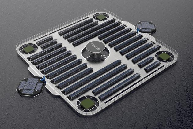 친환경 수상 태양광 발전 연계형 스마트 수질 정화 장치 ‘에코스테이션’.