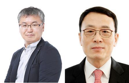 노세원 소형전지 개발센터장 전무(왼쪽)와 이방수 CRO겸 경영지원센터장 사장.