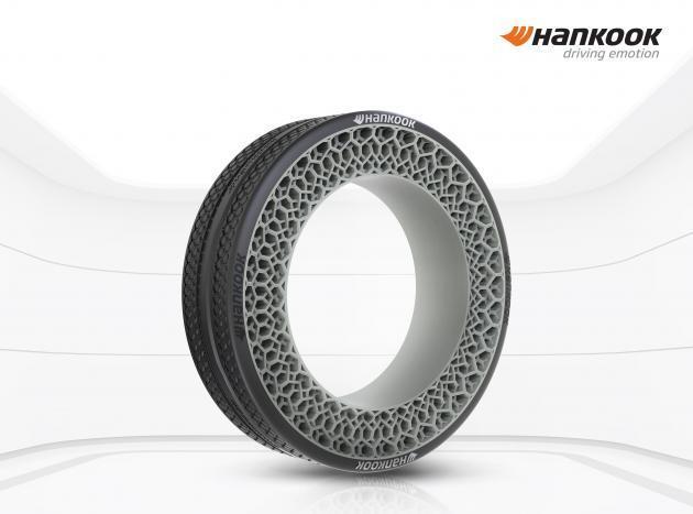 한국타이어의 비공기입 타이어(Airless tire) 아이플렉스(i -Flex).