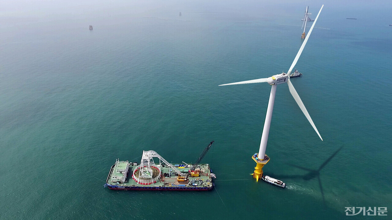 대한전선이 수행한 서남해 해상풍력 프로젝트 현장의 모습(제공=대한전선) 