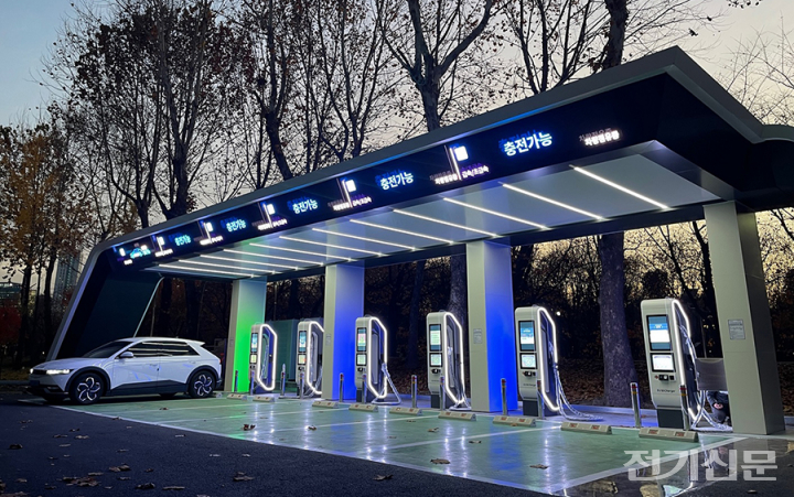 서울 서초구에 위치한 서리풀 전기차 급속스테이션. (제공=SK일렉링크)