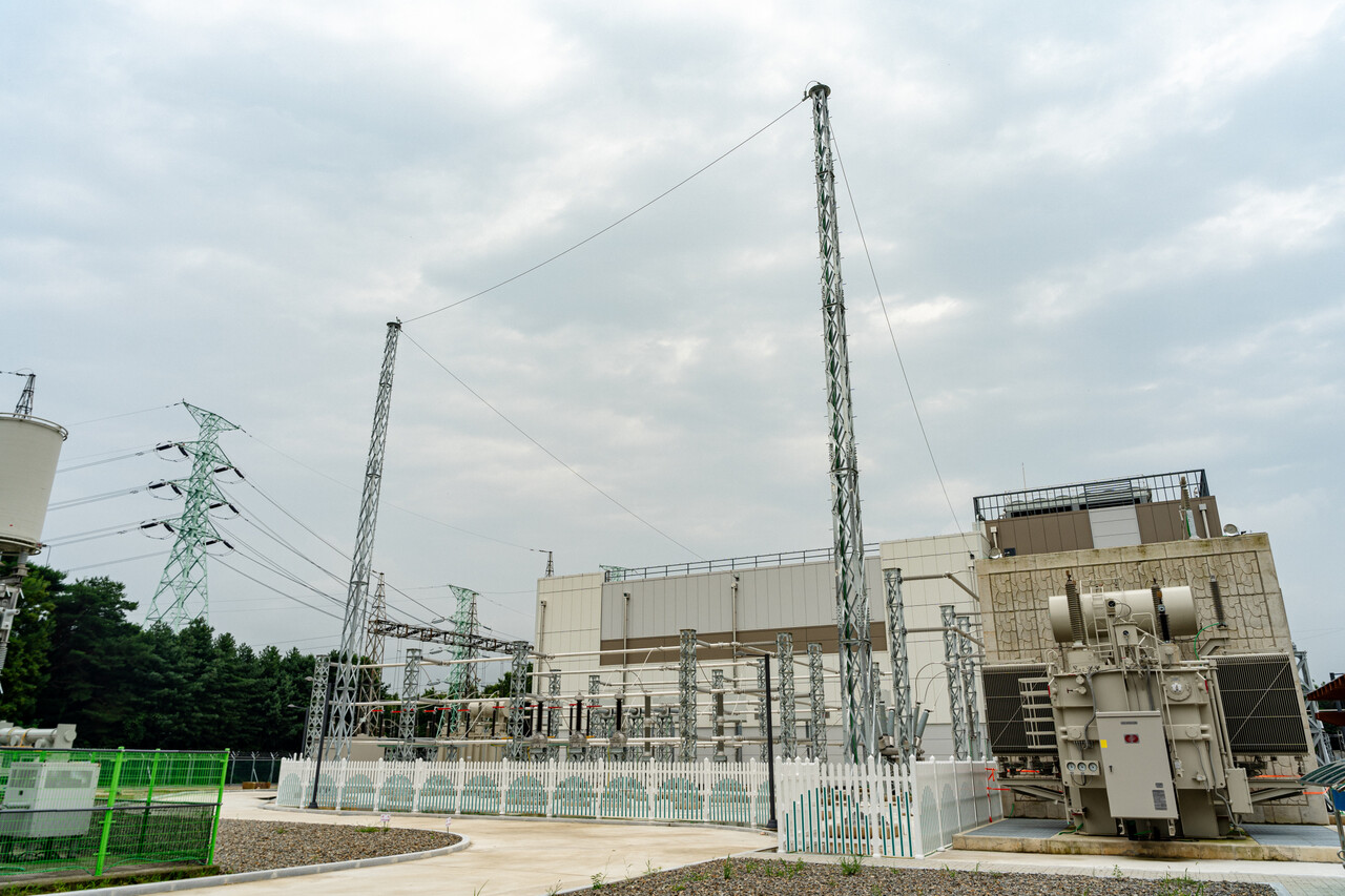 양주변전소 내 위치한 200MW급 HVDC BTB 설비 전경. [사진=김진후 기자]
