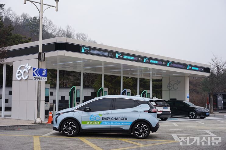 김천휴게소 이지차저 초급속 충전소. [t사진이지차저]