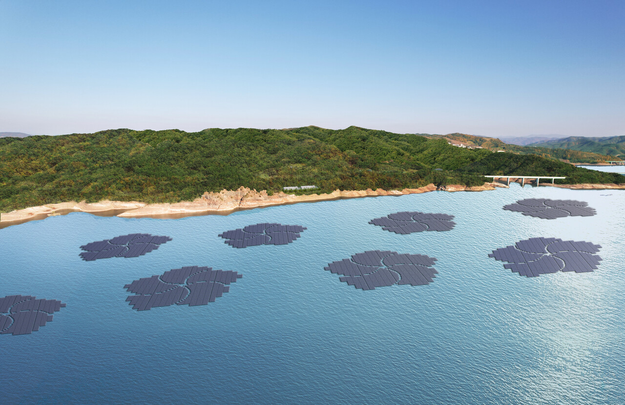 임하댐 태양광발전소 조감도. [제공=OCI파워]