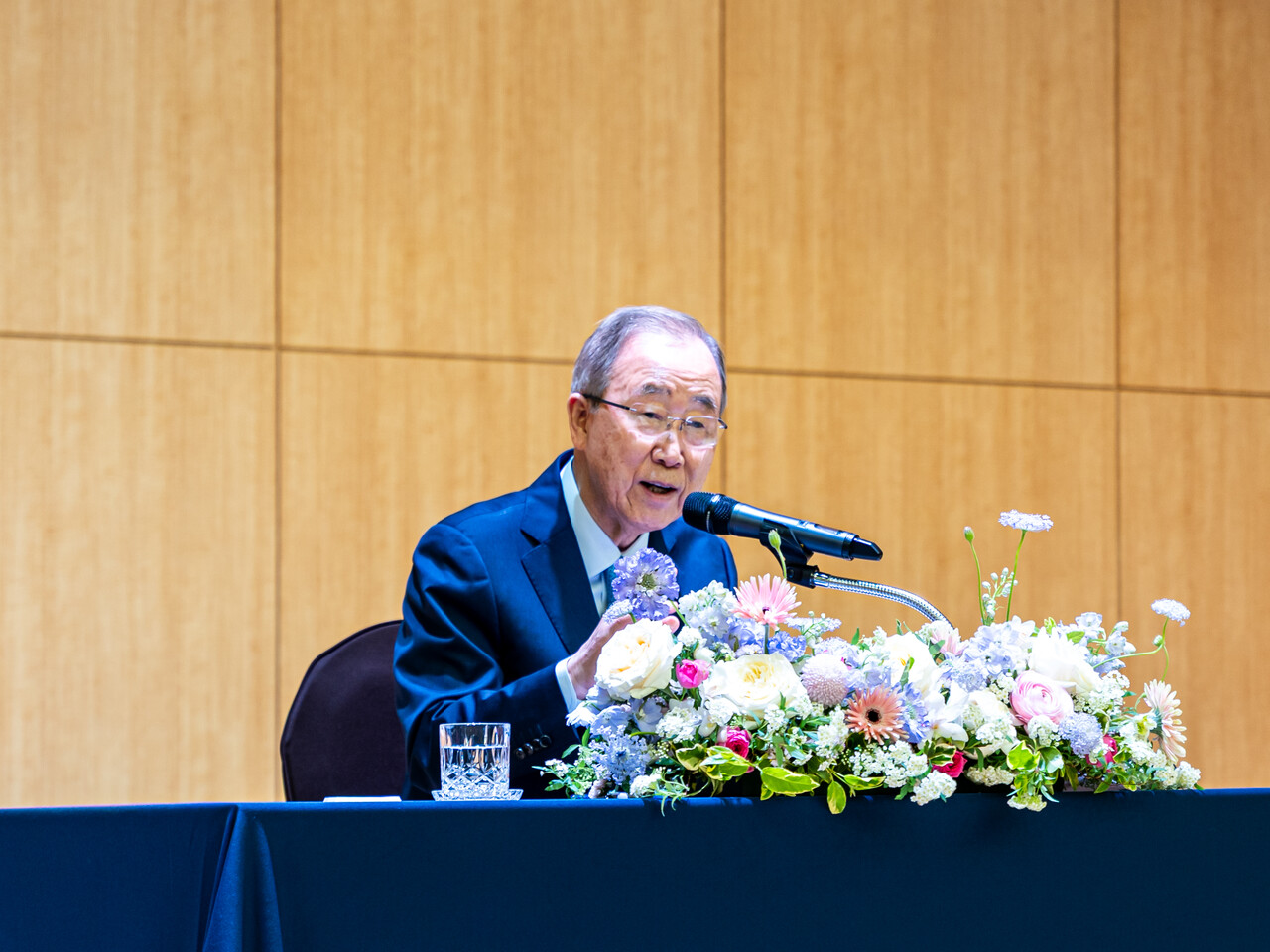 반기문 전 UN 사무총장이 기후위기의 현실에 대해 강조하고 있다. [사진=김진후 기자]