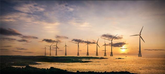 남동발전이 제주에서 운영 중인 탐라해상풍력 전경. [제공=한국남동발전]