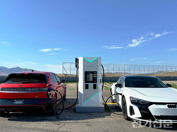 미국에 설치된 채비 400kW 초급속 충전기 [사진=채비]