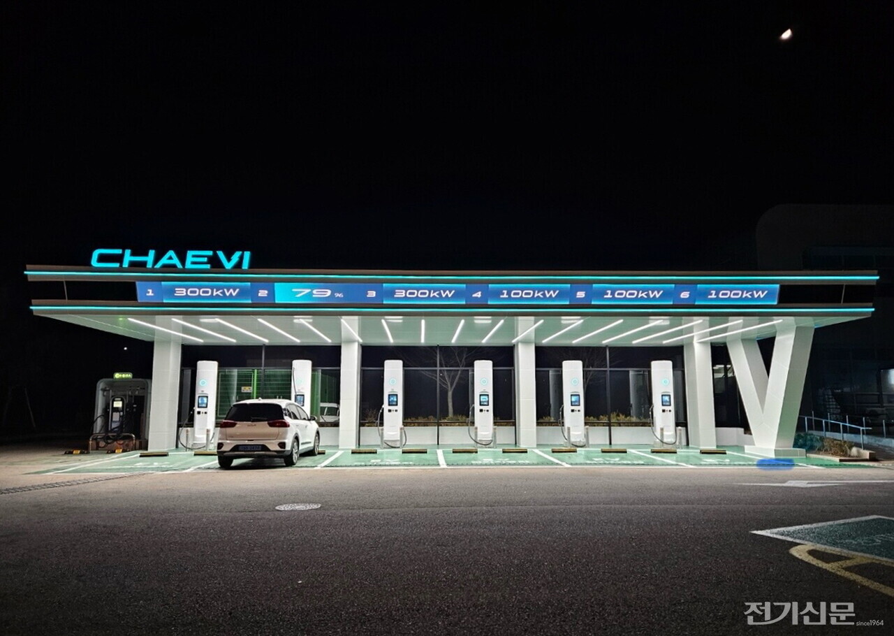 양평휴게소 전기차 급속충전소 [사진=채비]
