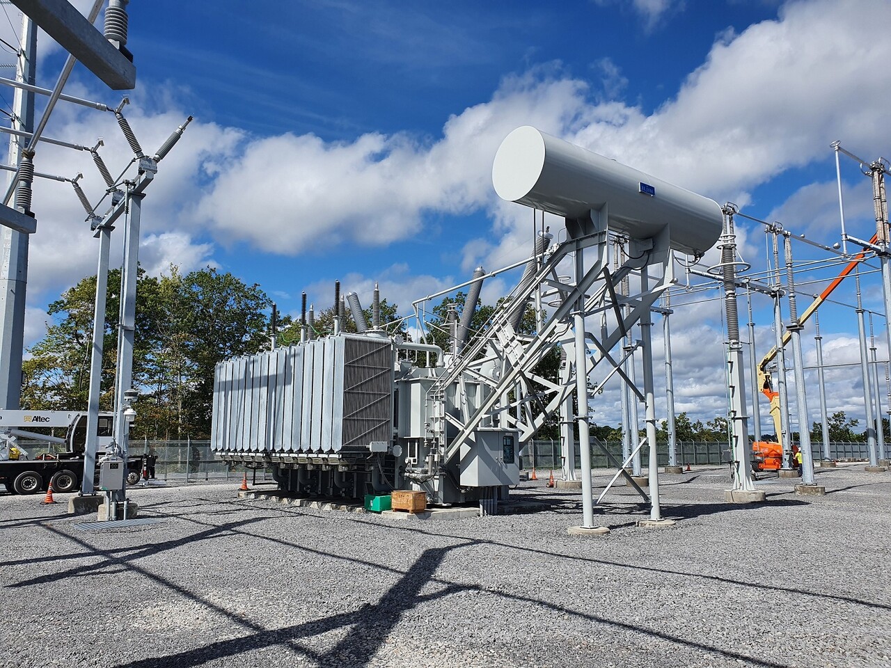 미국에 수출된 일진전기의 500kV 변압기가 설치된 현장.[사진=일진전기]