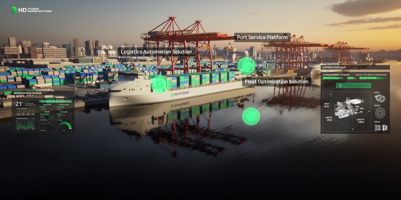 HD현대의 AI 기반 운항 솔루션 ‘오션와이즈’ 이미지.[사진=HD현대] 