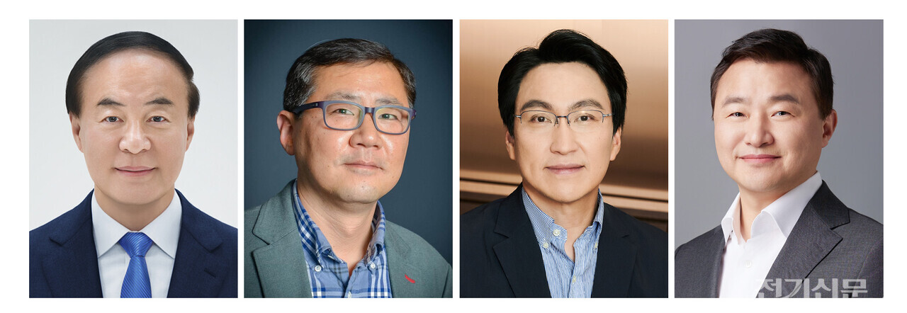 (왼쪽부터) 전영현 삼성전자 부회장, 박홍근 삼성전자 사장, 윤장현 삼성전자 사장, 노태문 삼성전자 사장. [사진=삼성전자]