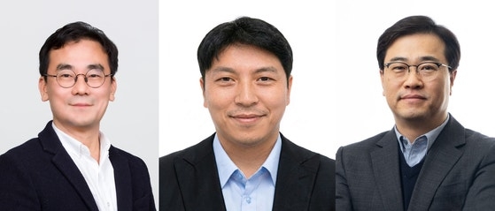 왼쪽부터 삼성SDI 김기준 중대형사업부 극판센터장 부사장, 이종훈 소형사업부 파우치개발팀장 부사장, 정현 경영진단팀장 부사장. [사진=삼성SDI]
