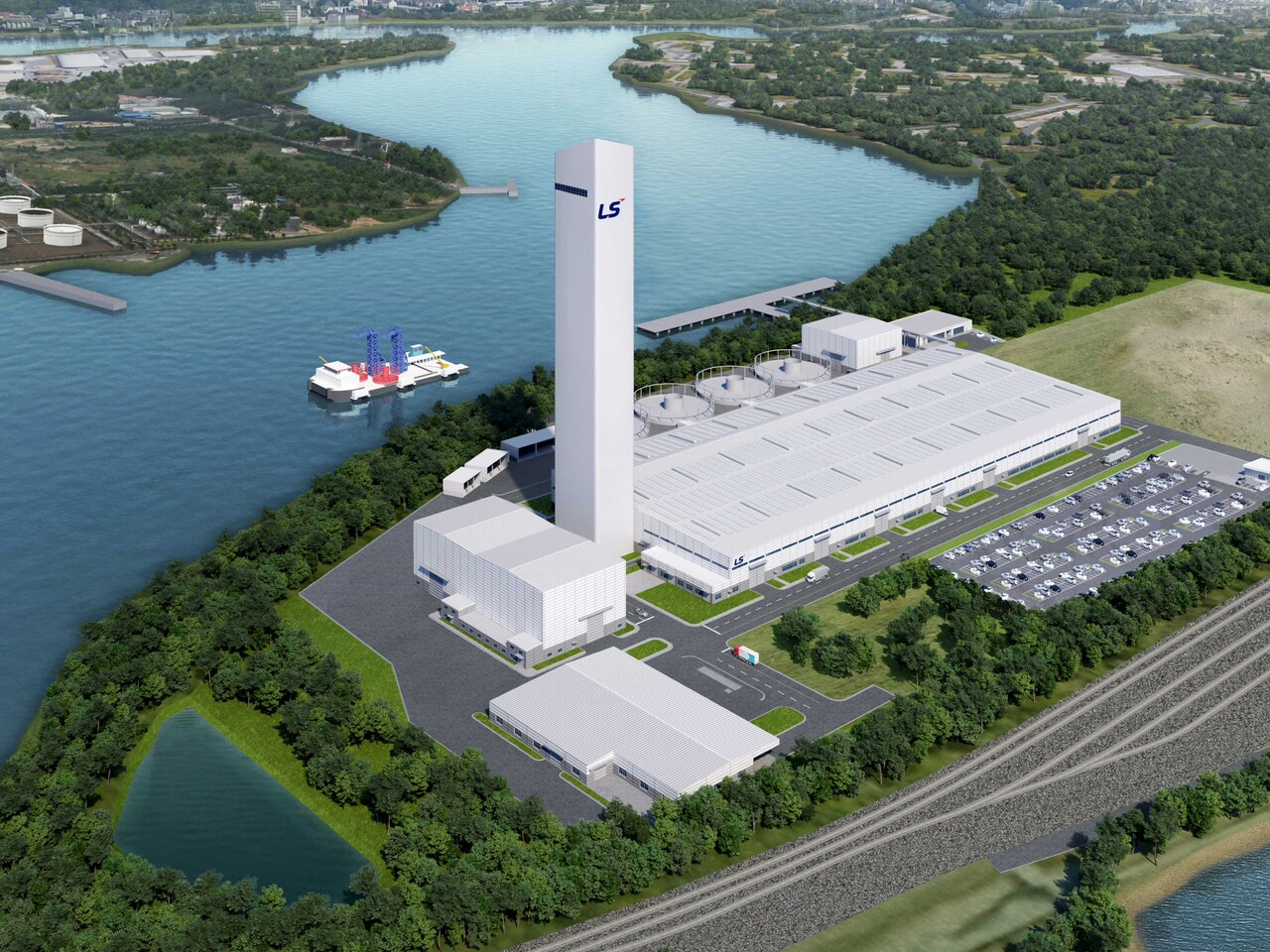 LS전선 미국 자회사, LS그린링크의 미국 버지니아주 해저케이블 공장 조감도[사진=LS] 