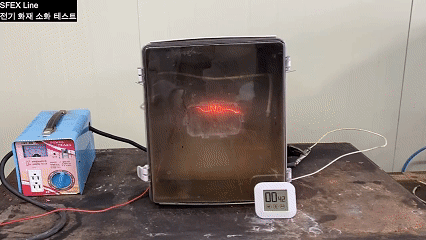 SFEX Line의 초기화재 테스트 모습[제공=스펙스테크]