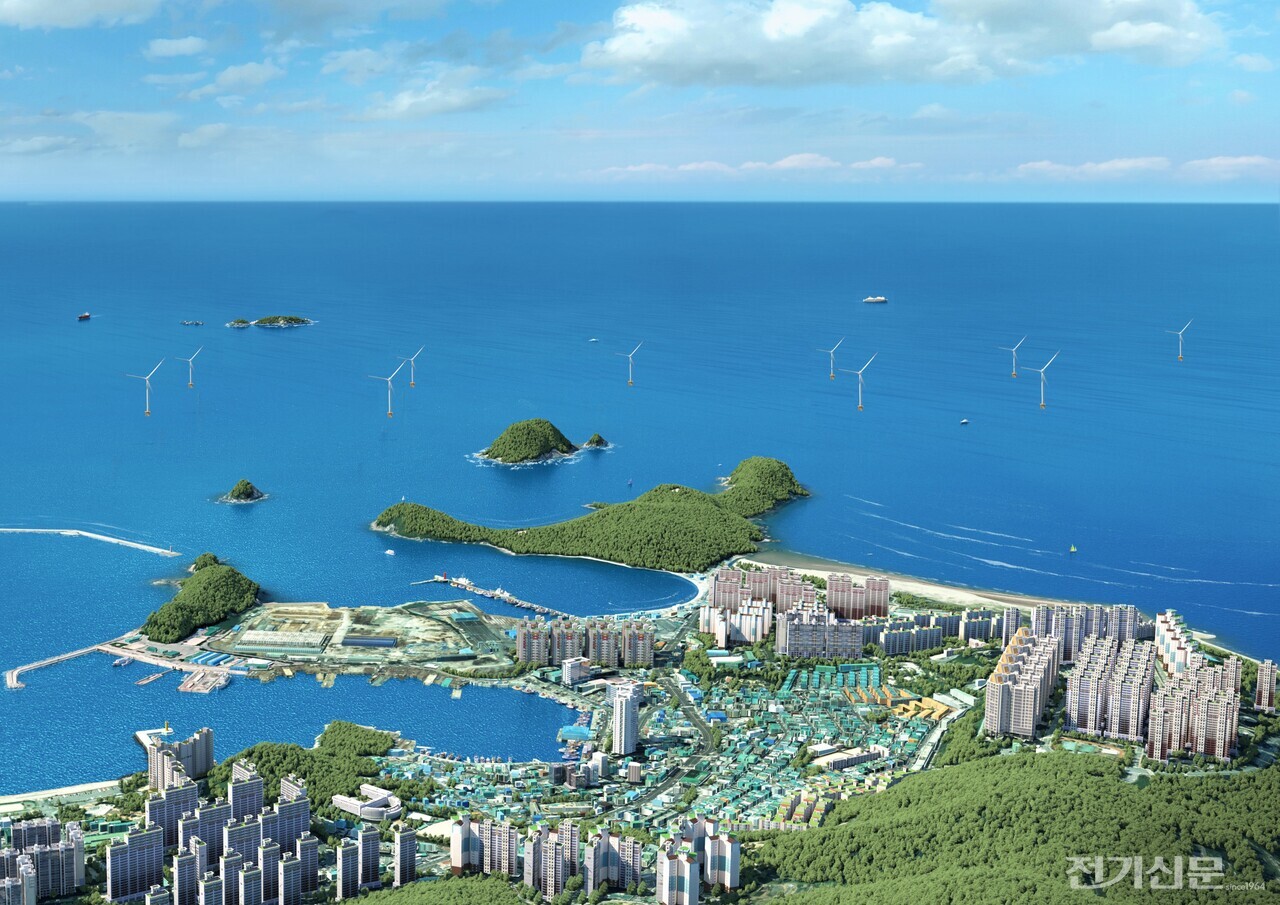 2026년 상반기 착공 예정인 다대포 해상풍력단지 조감도. [사진=부산광역시]